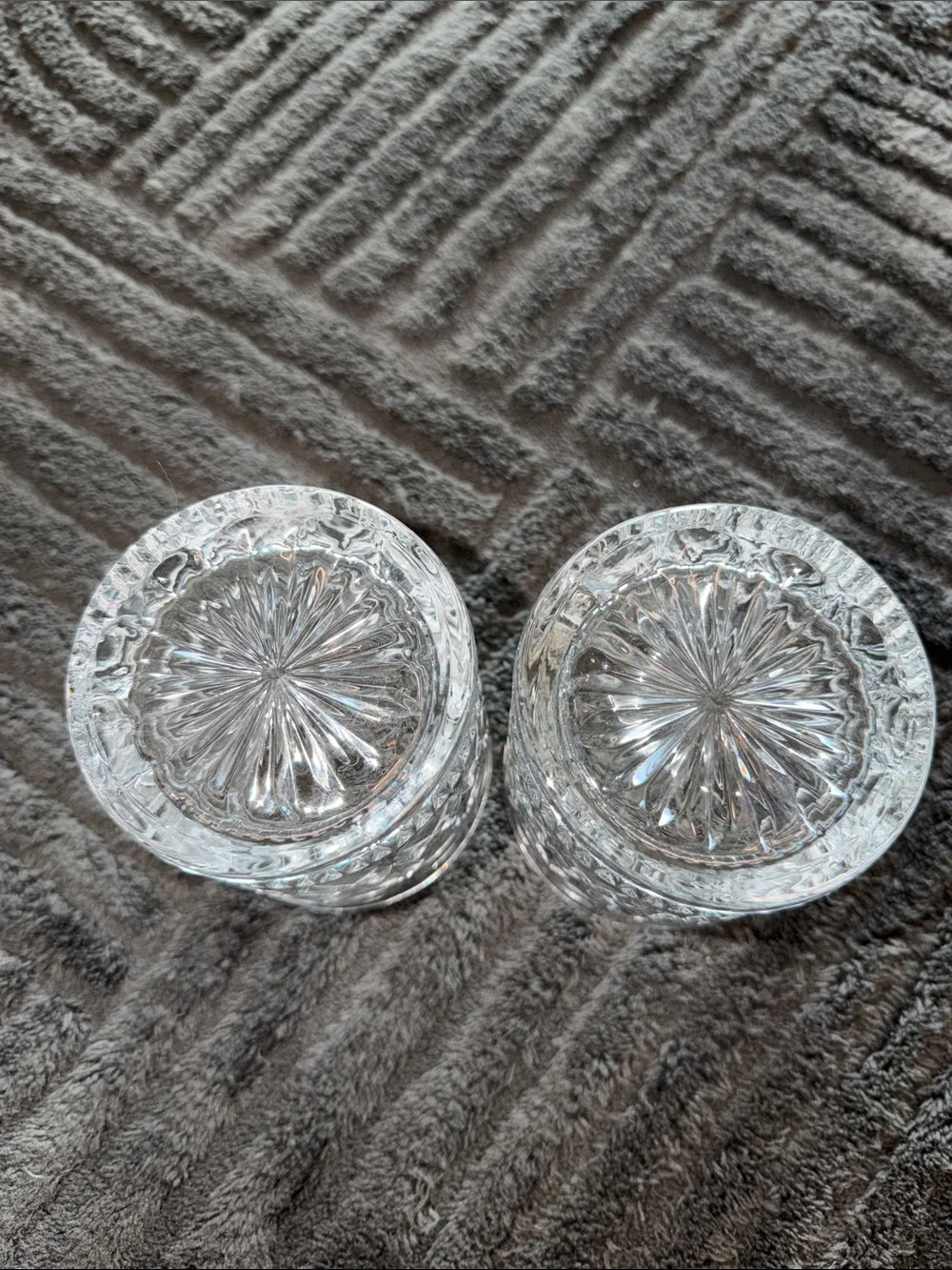 Cut-Glass Tumbler Set of 2 - Clear Crystal Pattern Cristal D'Arques Masquerade